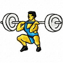 Bodybuilder Embroidery Design 7 Bodybuilder Embroidery Design 7